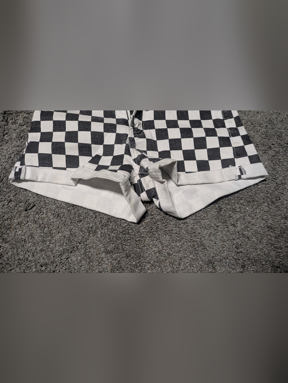 Almost Famous Black and White Checkerboard Shorts - Picture 2 of 8